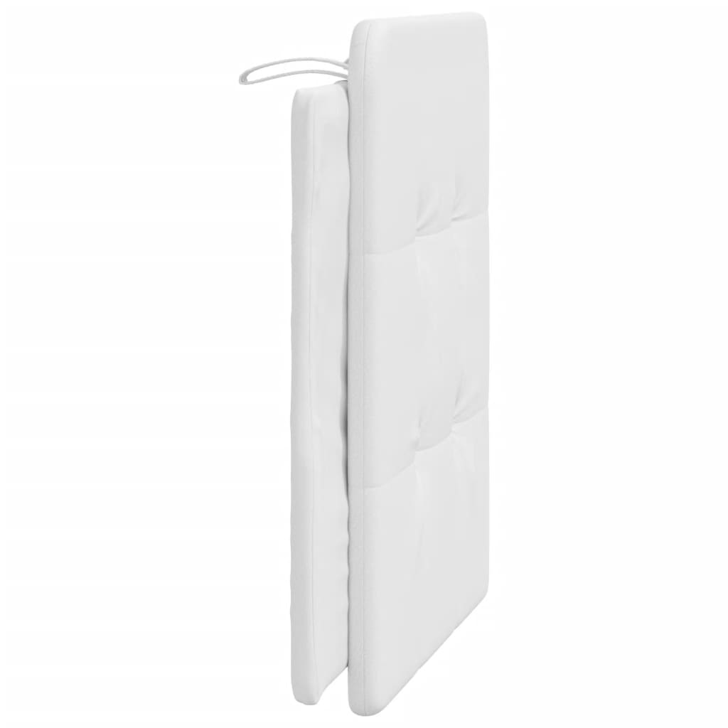 Almofadão de cabeceira Zadar 80 cm couro artificial branco