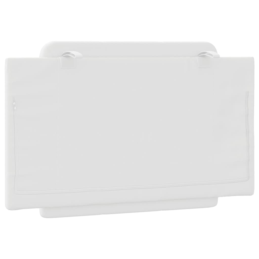 Almofadão de cabeceira Zadar 80 cm couro artificial branco