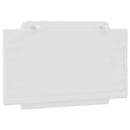 Almofadão de cabeceira Zadar 80 cm couro artificial branco