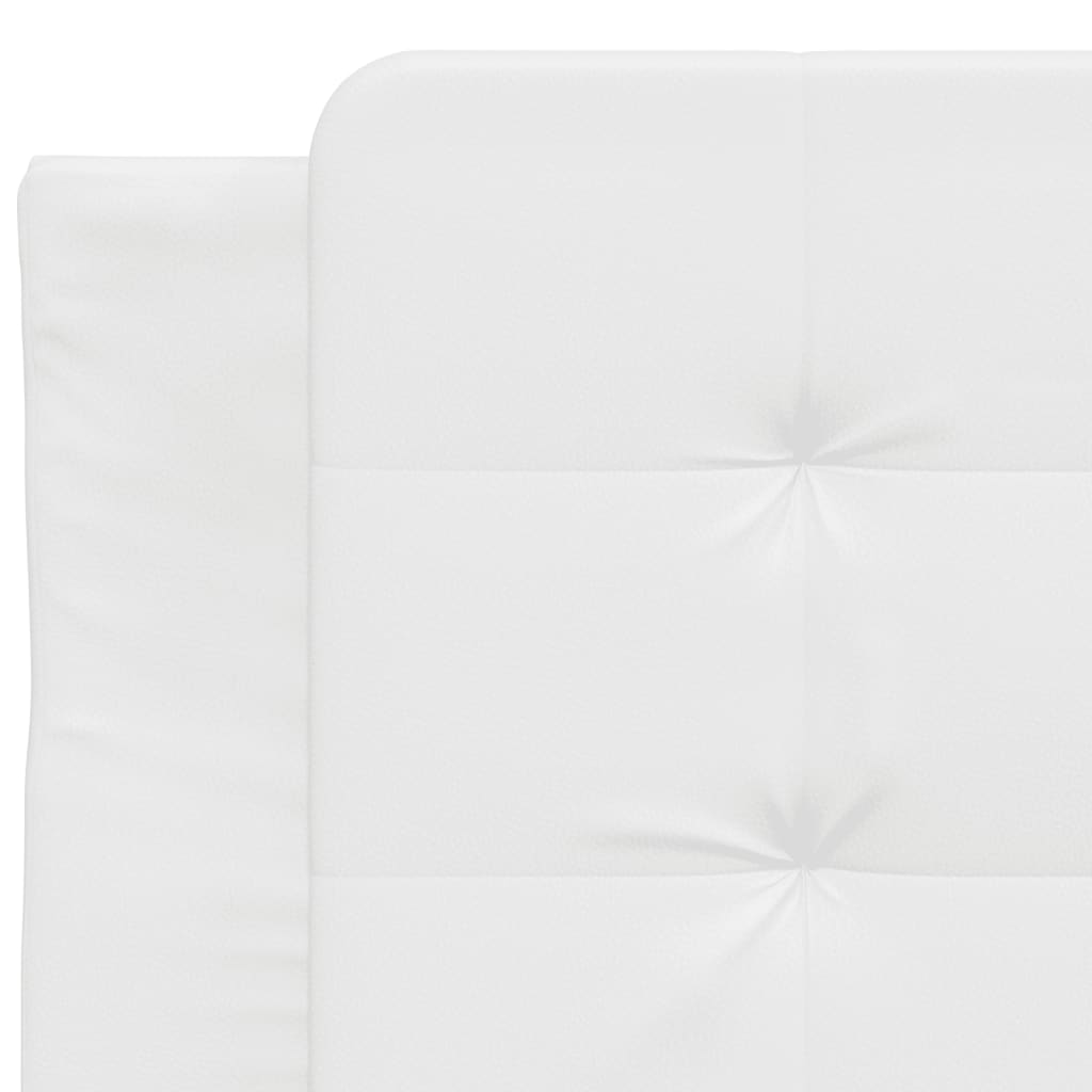 Almofadão de cabeceira Zadar 80 cm couro artificial branco