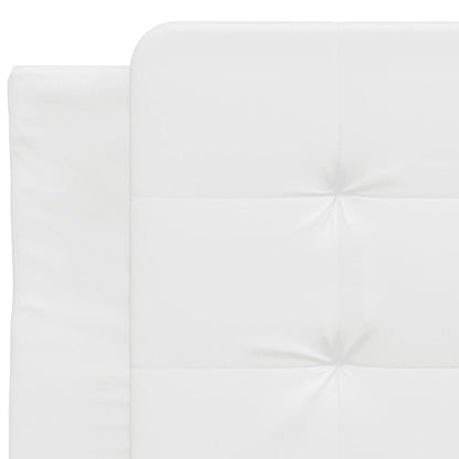 Almofadão de cabeceira Zadar 80 cm couro artificial branco