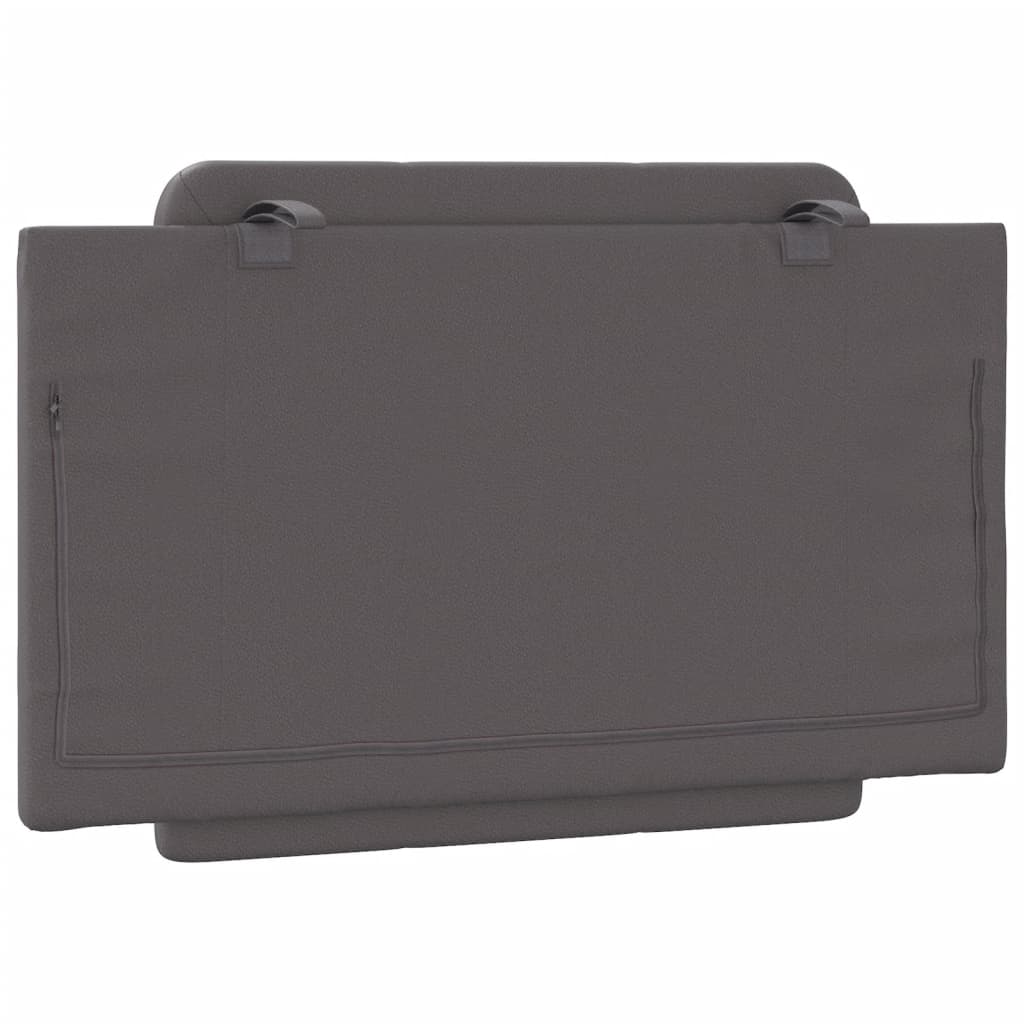 Almofadão de cabeceira Zadar 80 cm couro artificial cinzento