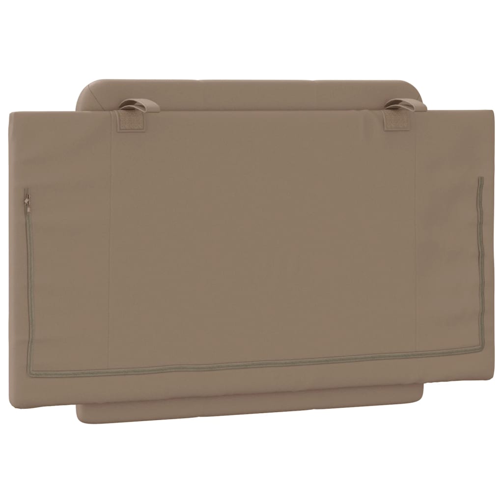 Almofadão de cabeceira Zadar 80 cm couro artificial cappuccino