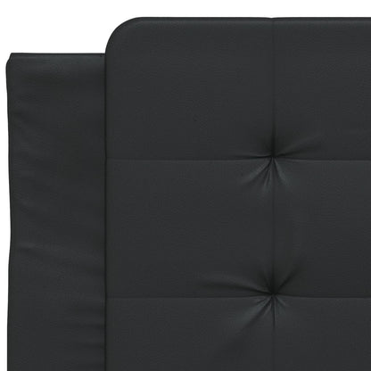 Almofadão de cabeceira Zadar 90 cm couro artificial preto