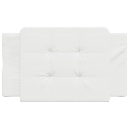 Almofadão de cabeceira Zadar 90 cm couro artificial branco