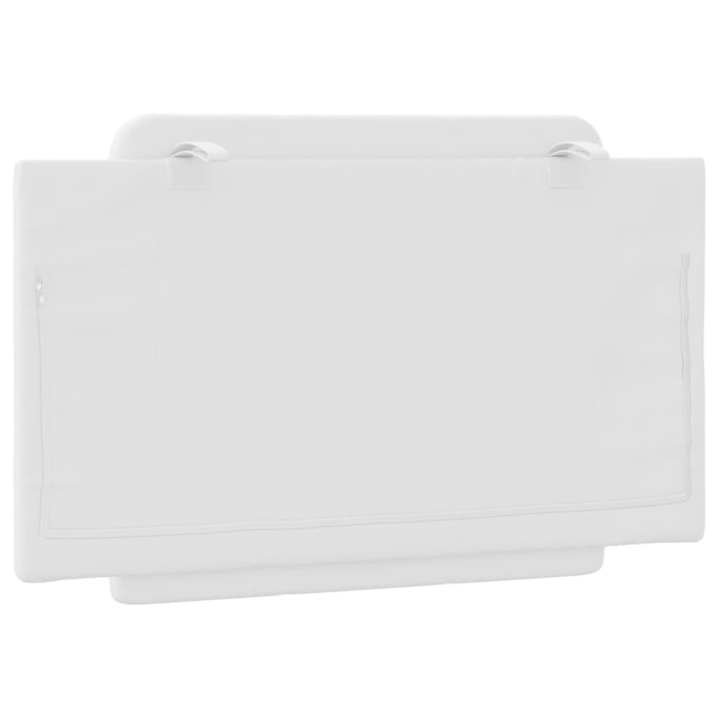 Almofadão de cabeceira Zadar 90 cm couro artificial branco