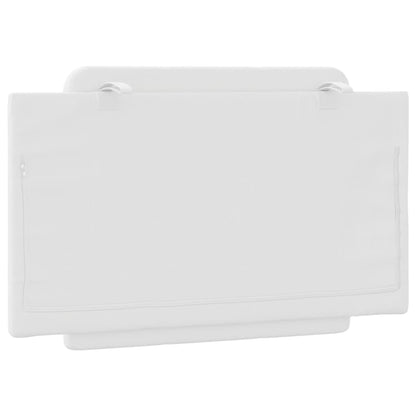 Almofadão de cabeceira Zadar 90 cm couro artificial branco