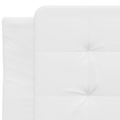 Almofadão de cabeceira Zadar 90 cm couro artificial branco