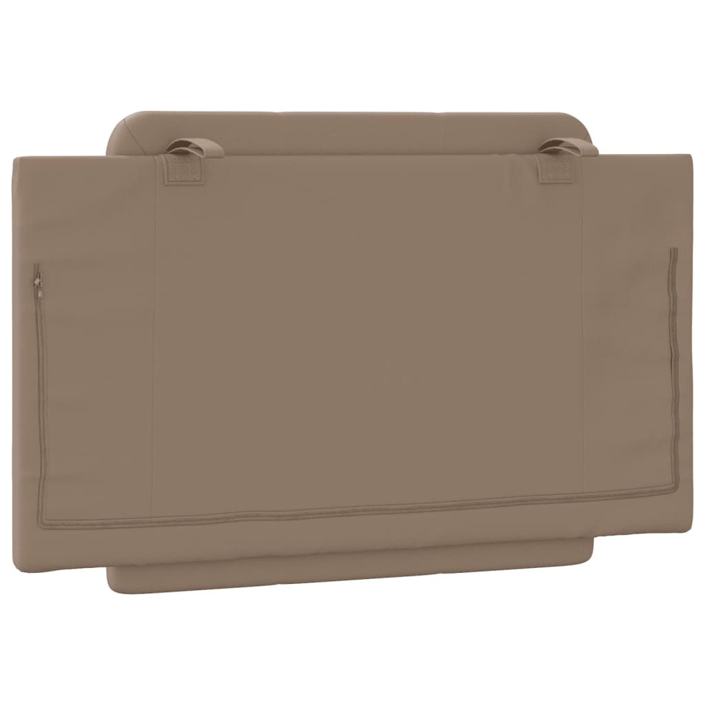 Almofadão de cabeceira Zadar 90 cm couro artificial cappuccino