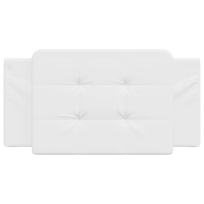 Almofadão de cabeceira Zadar 100 cm couro artificial branco