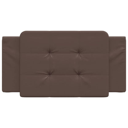 Almofadão de cabeceira Zadar 100 cm couro artificial castanho