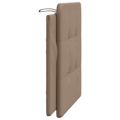 Almofadão de cabeceira Zadar 100 cm couro artificial cappuccino