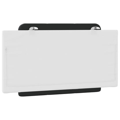 Almofadão de cabeceira Zadar 100 cm couro artificial preto e branco