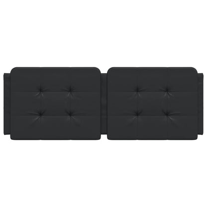 Almofadão de cabeceira Zadar 120 cm couro artificial preto