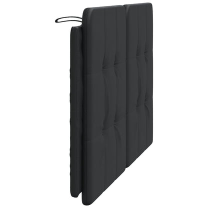 Almofadão de cabeceira Zadar 120 cm couro artificial preto