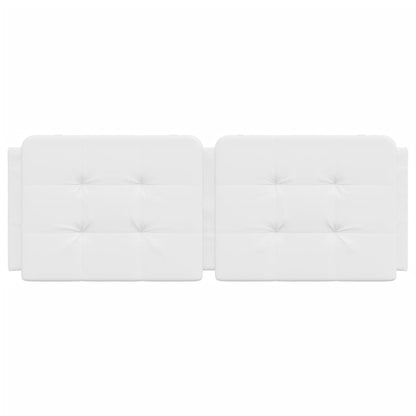 Almofadão de cabeceira Zadar 120 cm couro artificial branco