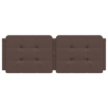 Almofadão de cabeceira Zadar 120 cm couro artificial castanho