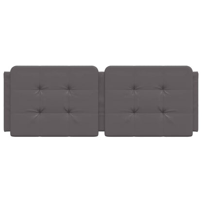 Almofadão de cabeceira Zadar 120 cm couro artificial cinzento