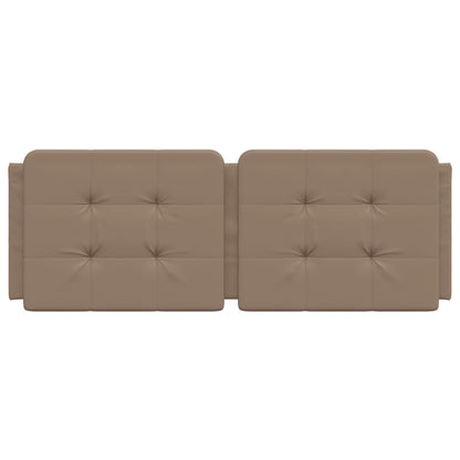 Almofadão de cabeceira Zadar 120 cm couro artificial cappuccino