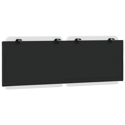 Almofadão de cabeceira Zadar 120 cm couro artificial preto e branco