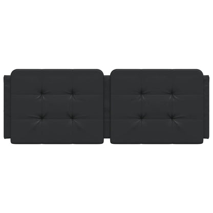 Almofadão de cabeceira Zadar 137 cm couro artificial preto