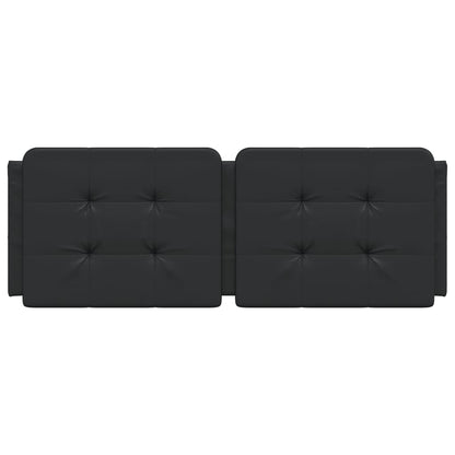 Almofadão de cabeceira Zadar 140 cm couro artificial preto