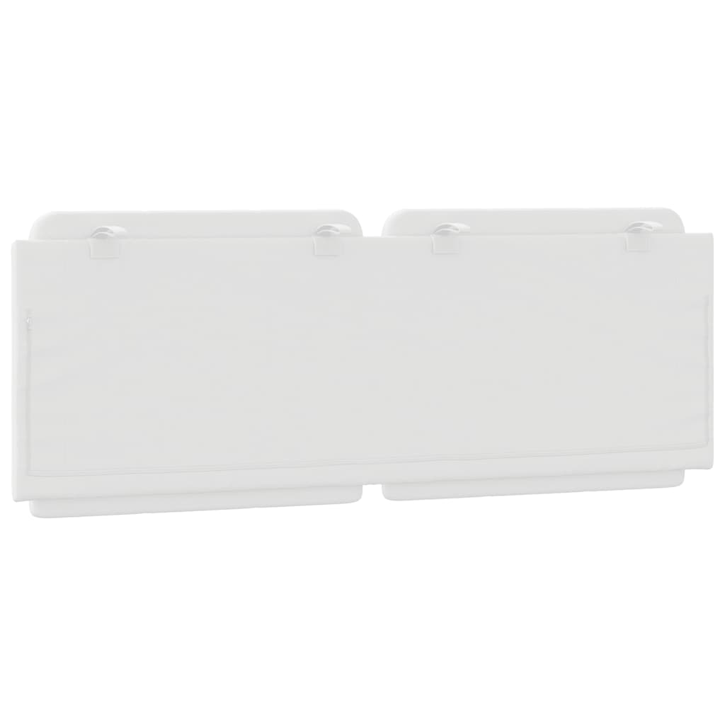 Almofadão de cabeceira Zadar 140 cm couro artificial branco