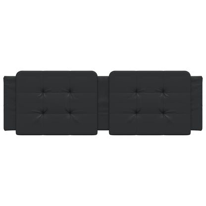 Almofadão de cabeceira Zadar 160 cm couro artificial preto
