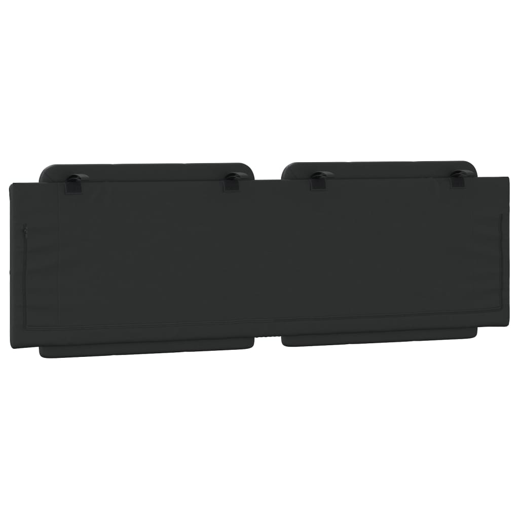 Almofadão de cabeceira Zadar 160 cm couro artificial preto