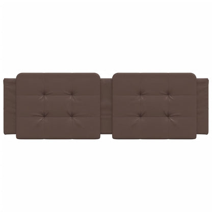 Almofadão de cabeceira Zadar 160 cm couro artificial castanho
