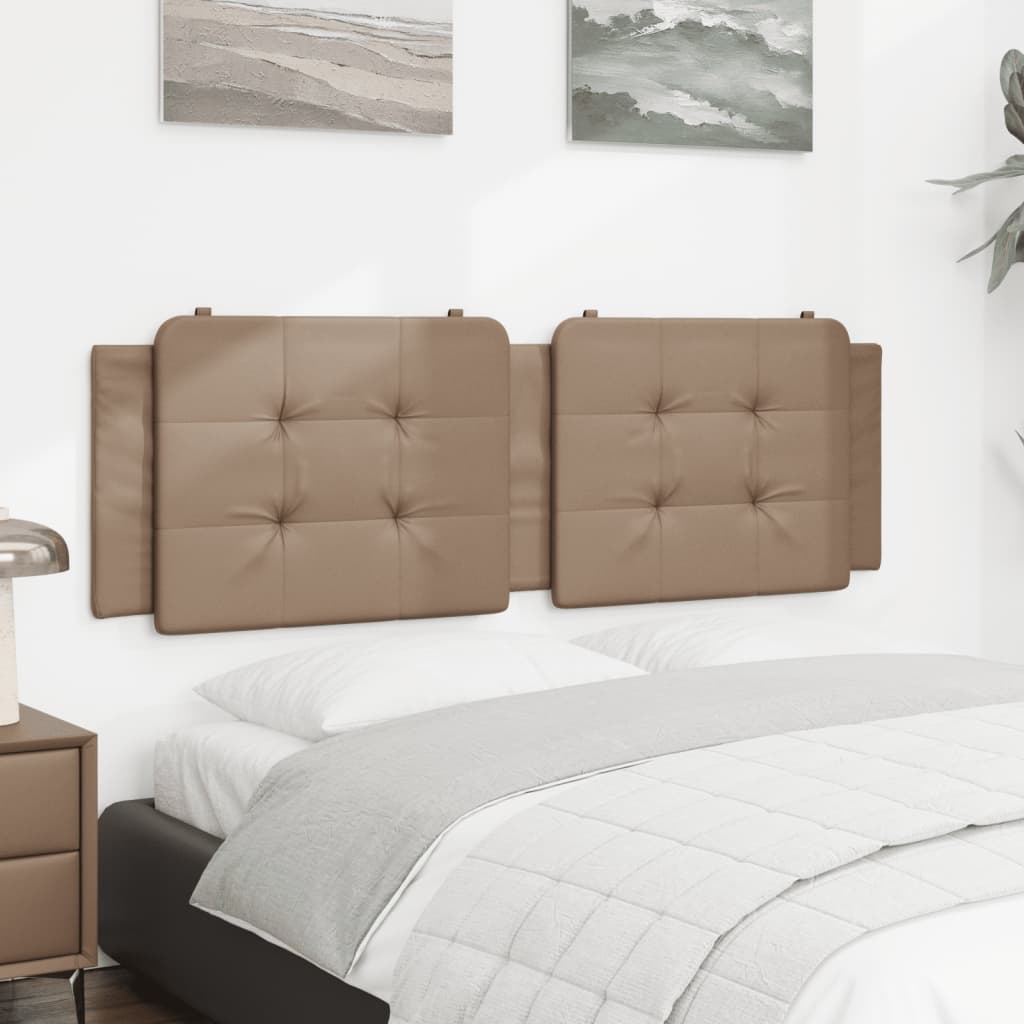 Almofadão de cabeceira Zadar 160 cm couro artificial cappuccino