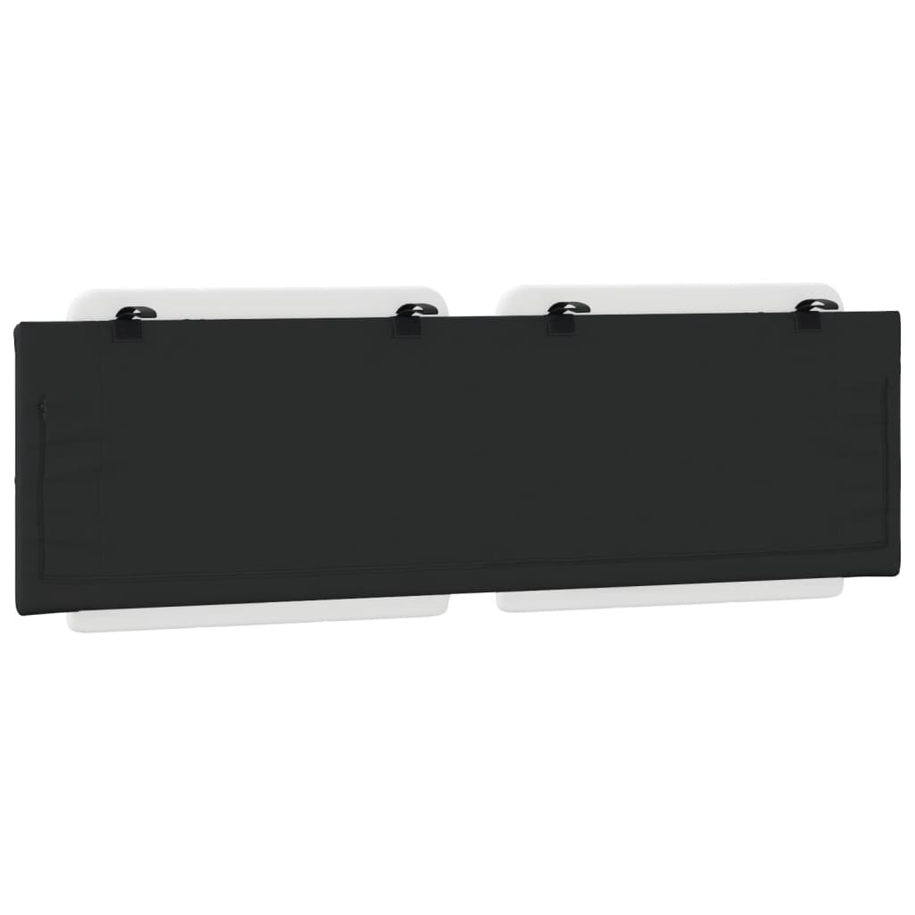 Almofadão de cabeceira Zadar 160 cm couro artificial branco e preto