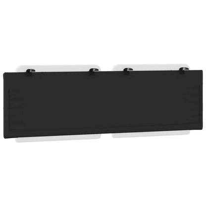 Almofadão de cabeceira Zadar 160 cm couro artificial branco e preto