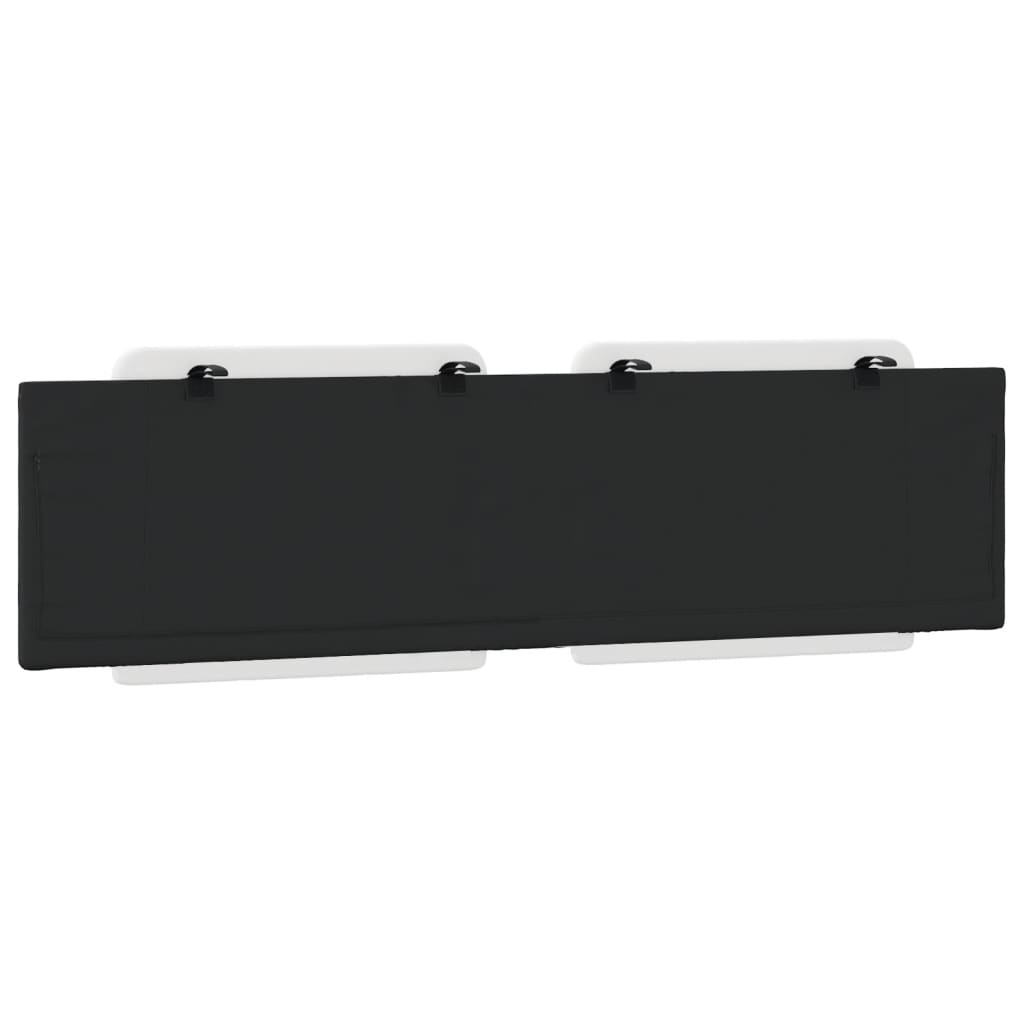 Almofadão de cabeceira Zadar 180 cm couro artificial branco e preto