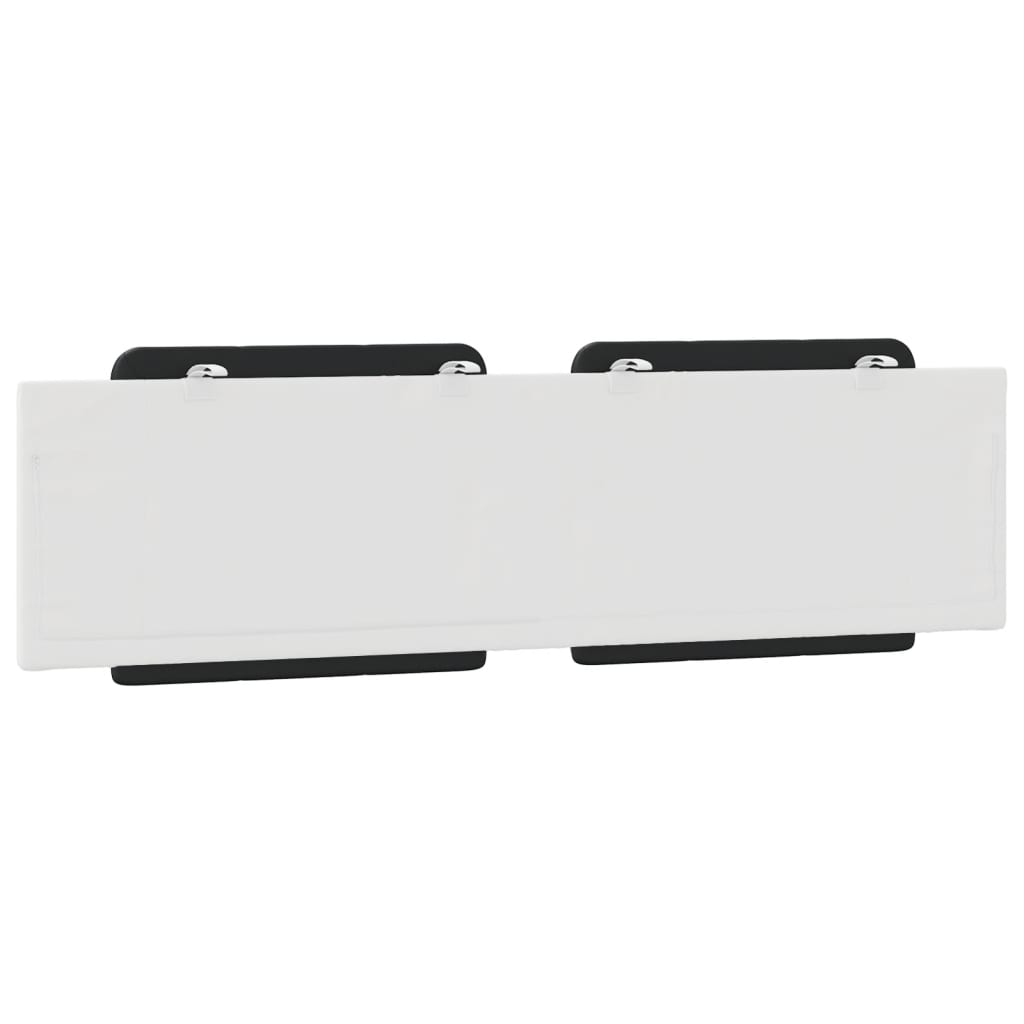 Almofadão de cabeceira Zadar 180 cm couro artificial preto e branco