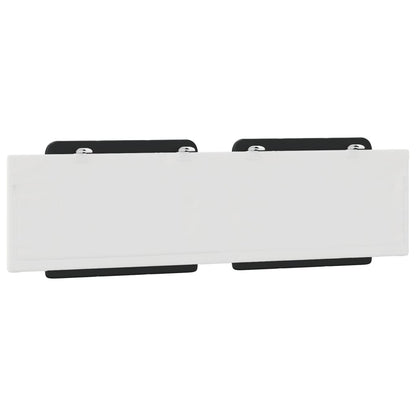 Almofadão de cabeceira Zadar 180 cm couro artificial preto e branco