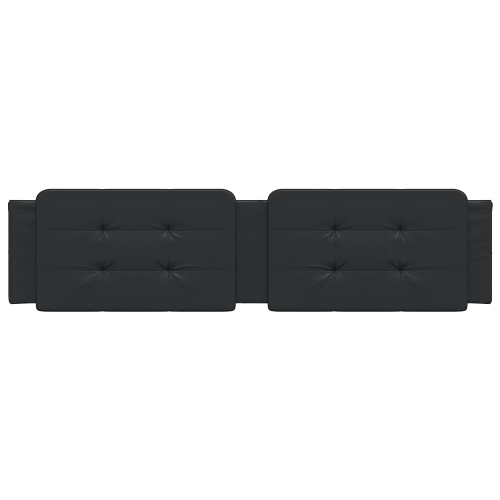 Almofadão de cabeceira Zadar 200 cm couro artificial preto