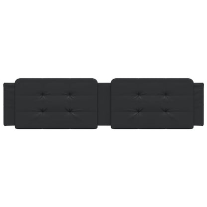 Almofadão de cabeceira Zadar 200 cm couro artificial preto