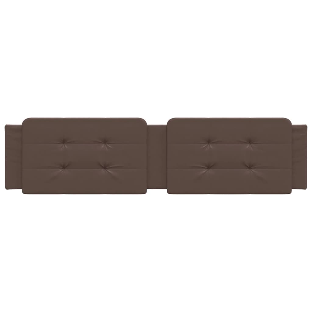 Almofadão de cabeceira Zadar 200 cm couro artificial castanho