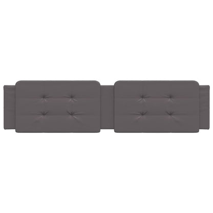 Almofadão de cabeceira Zadar 200 cm couro artificial cinzento