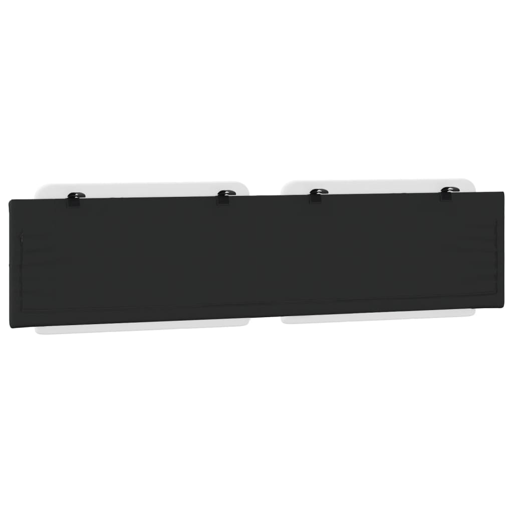 Almofadão de cabeceira Zadar 200 cm couro artificial preto e branco