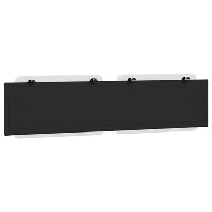 Almofadão de cabeceira Zadar 200 cm couro artificial preto e branco