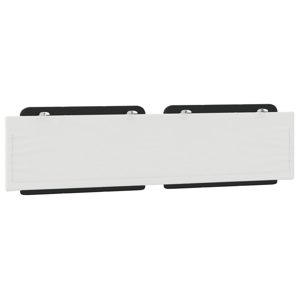 Almofadão de cabeceira Zadar 200 cm couro artificial preto e branco