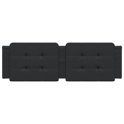 Almofadão de cabeceira Zadar 152 cm couro artificial preto