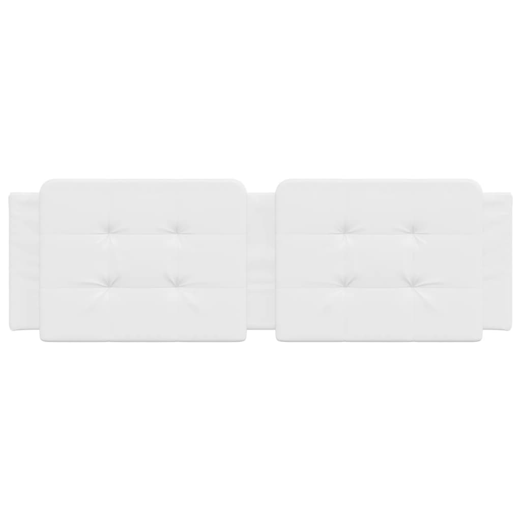 Almofadão de cabeceira Zadar 152 cm couro artificial branco