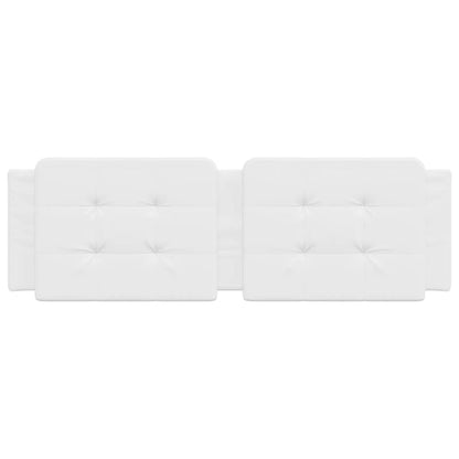 Almofadão de cabeceira Zadar 152 cm couro artificial branco