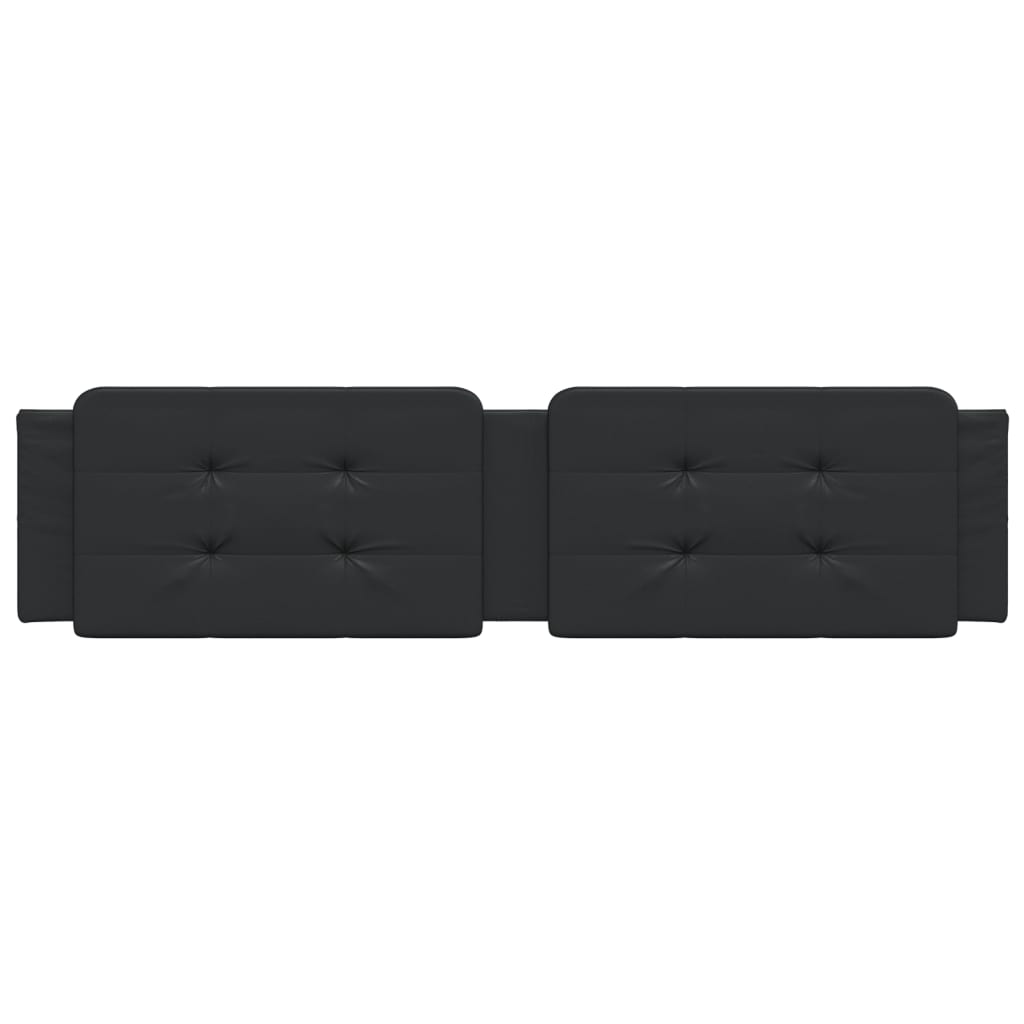 Almofadão de cabeceira Zadar 193 cm couro artificial preto