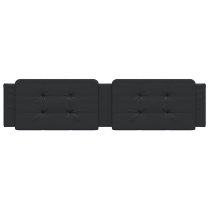 Almofadão de cabeceira Zadar 193 cm couro artificial preto