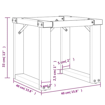 Pernas para mesa de centro estrutura em O aço