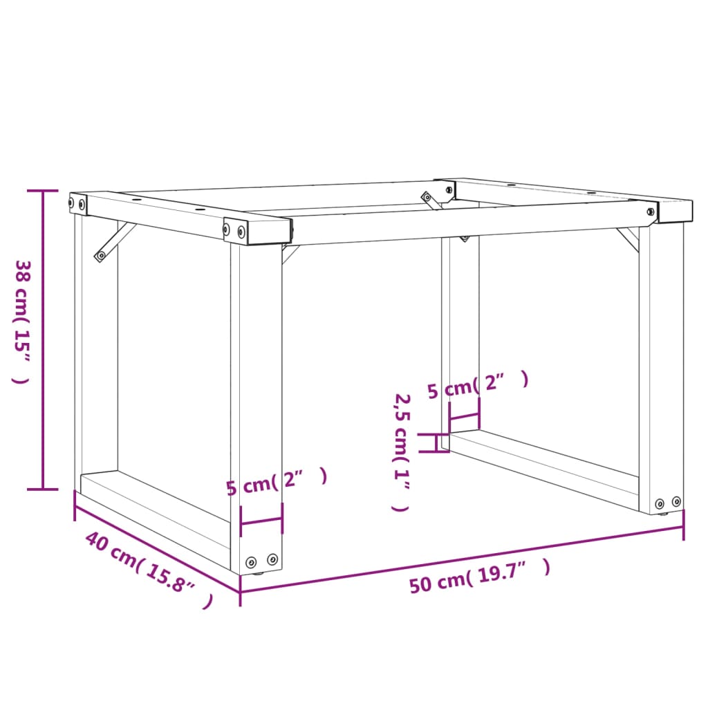 Pernas para mesa de centro estrutura em O aço